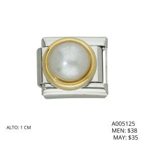 Charm de Acero Inoxidable Perla  A005125