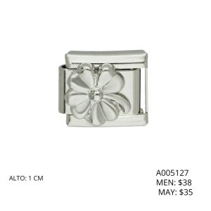 Charm de Acero Inoxidable Trebol Plata A005127