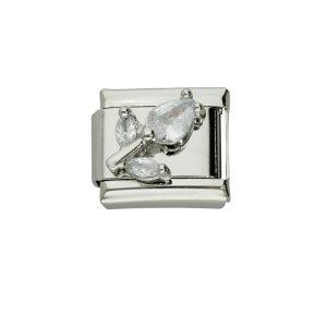 Charm de Acero Inoxidable Rosa Piedra  A005128