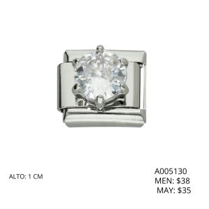 Charm de Acero Inoxidable Piedra Grande A005130