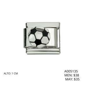 Charm de Acero Inoxidable Balón Plata A005135