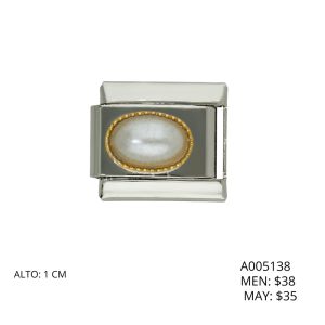Charm de Acero Inoxidable Perla A005138