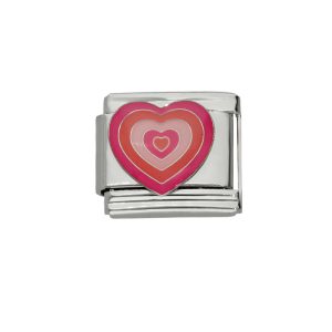 Charm de Acero Inoxidable Corazon Rosa A005140