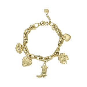 Pulsera Acero Inoxidable Bota Corazon Labios Trebol A005141