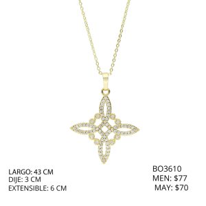 Collar Chapa de Oro Nudo De Bruja BO3610