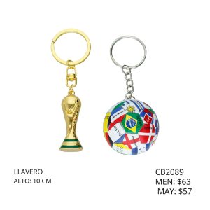 Llavero Bisuteria Copa y Balon De Fútbol CB2089