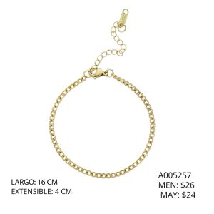 Pulsera Dorada Acero Inoxidable A005257
