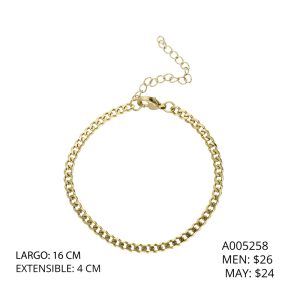 Pulsera Dorada Acero Inoxidable A005258