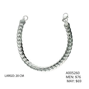 Pulsera Plateada Acero Inoxidable A005260