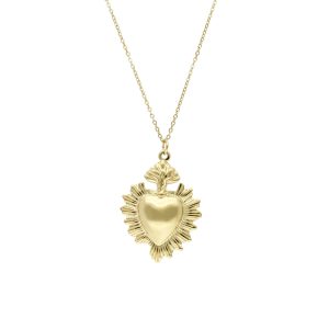 Collar Dorado Corazon Acero Inoxidable A005285