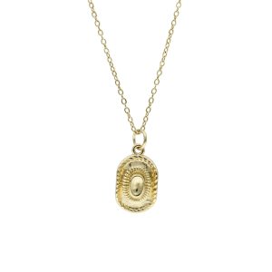 Collar Dorado Sombrero Acero Inoxidable A005289