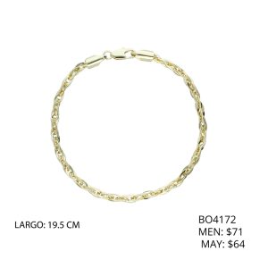 Pulsera Dorada Chapa de Oro BO4172