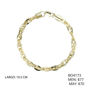 Pulsera Dorada Chapa de Oro BO4173