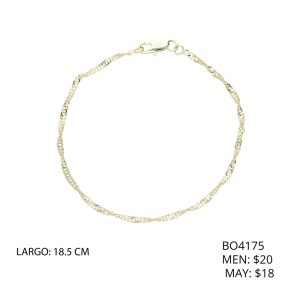 Pulsera Torsal Dorada Chapa de Oro  BO4175
