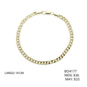 Pulsera Dorada Chapa de Oro BO4177