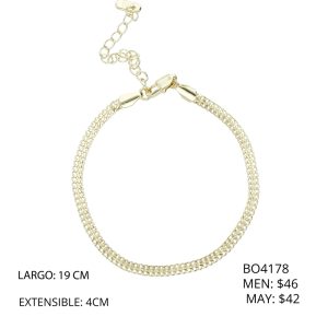 Pulsera Dorada Chapa de Oro BO4178