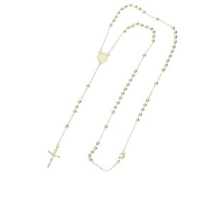 Collar Rosario Dorado San Benito Chapa de Oro  BO4208