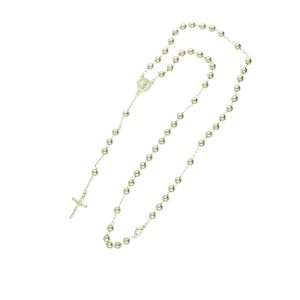 Collar Rosario Dorado San Benito Chapa de Oro  BO4212