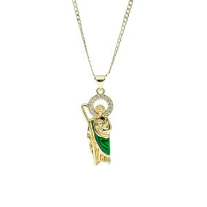 Collar Dorado San Judas Chapa de Oro BO4272