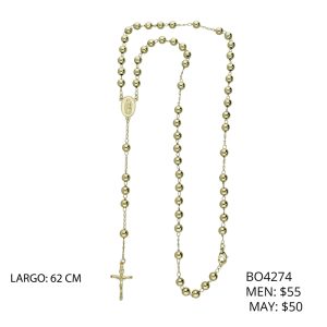 Collar Rosario Virgen Chapa de Oro BO4274
