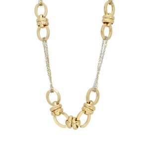 Collar De Eslabon  Chapa de Oro  Acero Inoxidable A005151
