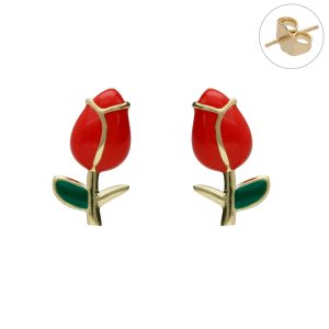 Arete Flor, Tulipan de Acero Inoxidable A005176