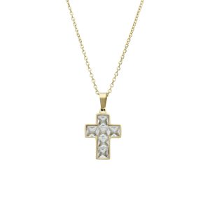 Collar Cruz  de Acero Inoxidable A005186