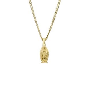 Collar Virgen de Guadalupe  de Acero Inoxidable A005208