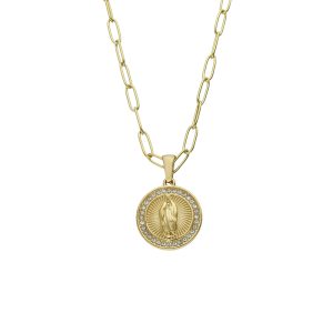 Collar Virgen de Guadalupe  de Acero Inoxidable A005209