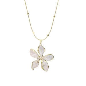 Collar Flor Acero Inoxidable A005326