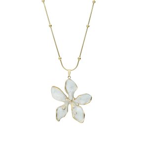 Collar Flor Acero Inoxidable A005327