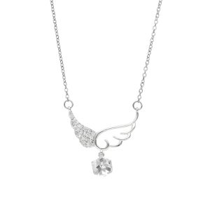 Collar Alas de Baño de Oro con Acero BA1084
