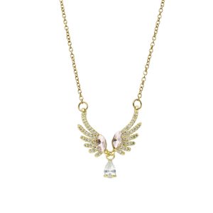 Collar Alas de Baño de Oro con Acero BA1090