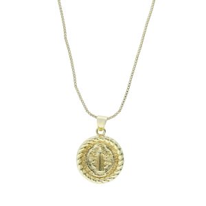 Collar de San Benito Chapa de Oro BO4096