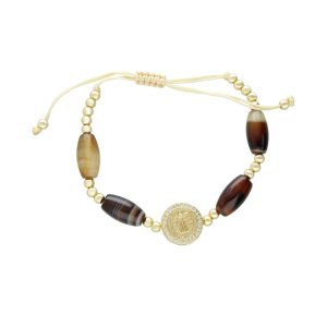 Pulsera de San Benito Chapa de Oro  BO4099
