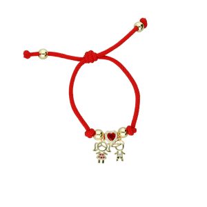 Pulsera Corazon, Niño, Niña Baño de Oro BO4153