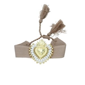 Pulsera Sagrado Corazon Baño de Oro BO4155