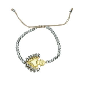 Pulsera Sagrado Corazon Baño de Oro BO4156