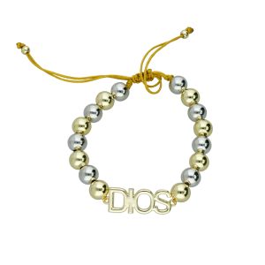 Pulsera Dios Baño de Oro BO4159