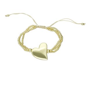Pulsera Corazon Baño de Oro BO4161