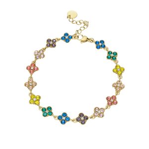 Pulsera Flores Acero Inoxidable A005305