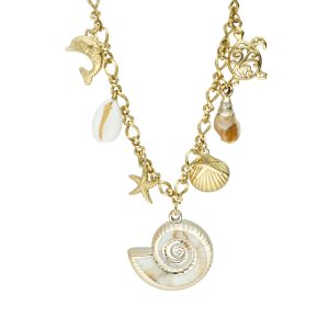 Collar Caracol, Delfin, Tortuga Acero Inoxidable A005329
