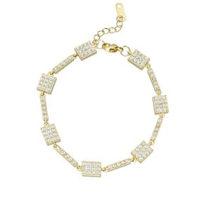 Pulsera Cristales, Blanca Acero Inoxidable A005352