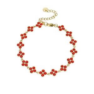 Pulsera Flor, Rosa Acero Inoxidable A005356