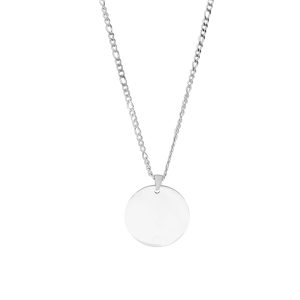 Collar Circulo, Plateado Acero Inoxidable A005357