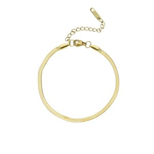 Pulsera Planchada Dorada Acero Inoxidable A005429