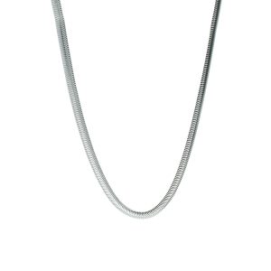 Cadena Serpiente 4.0 mm Plateada 45 cm Acero Inoxidable A005456