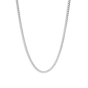 Cadena Barbada 3MM 50cm  Plateada de Acero Inoxidable A005481