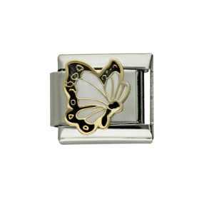 Charm de Mariposa Plateado de Acero Inoxidable A005581