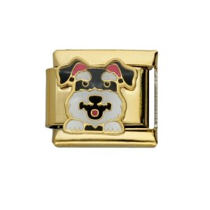 Charm de Perro Dorado de Acero Inoxidable A005587